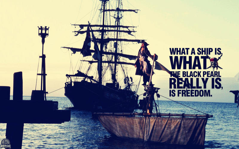 Black Pearl Ship Wallpaper Artistic Joyful