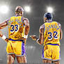 Abdul Jabbar and Magic Johnson