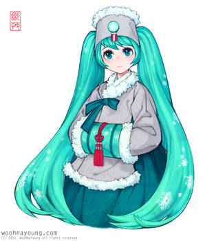 HatsuneMiku is Wearing Hanbok