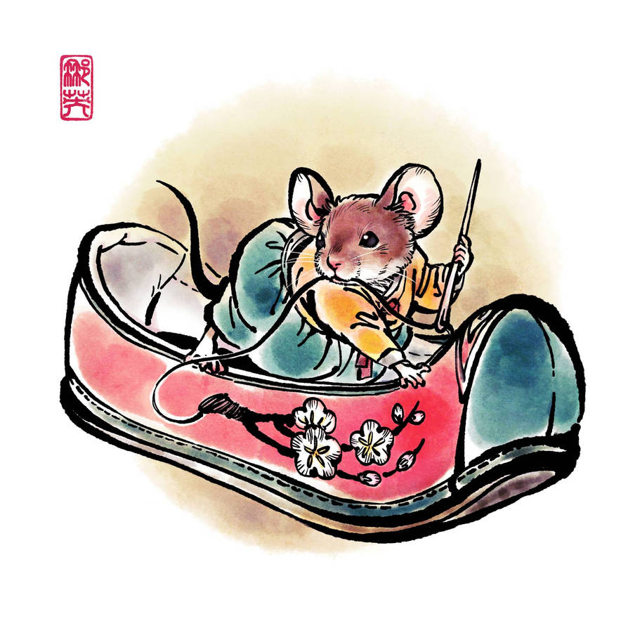 Mouse making Cinerella's shoes by woohnayoung on DeviantArt