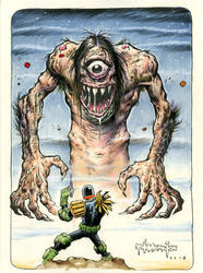 Secret of the Swamp Monster VS. Judge Dredd