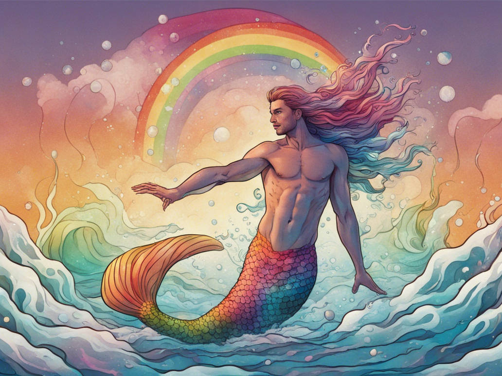 6 Mermen A male ranibow Merman by kadendametriousmonro on DeviantArt