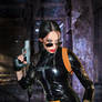 Lara Croft cosplay - black catsuit