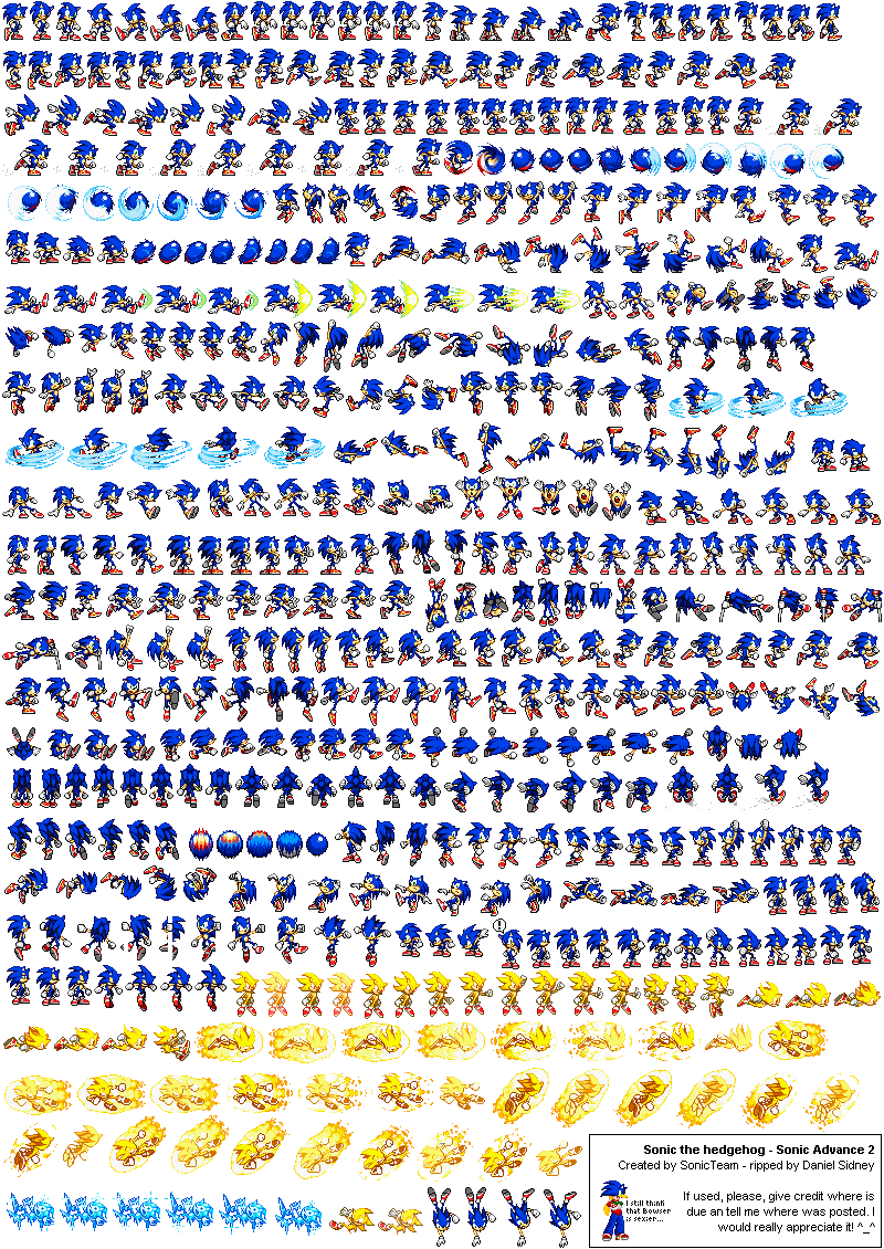 Transparent Sprite Sonic Advance - Sonic Advance Sonic Sprite, HD