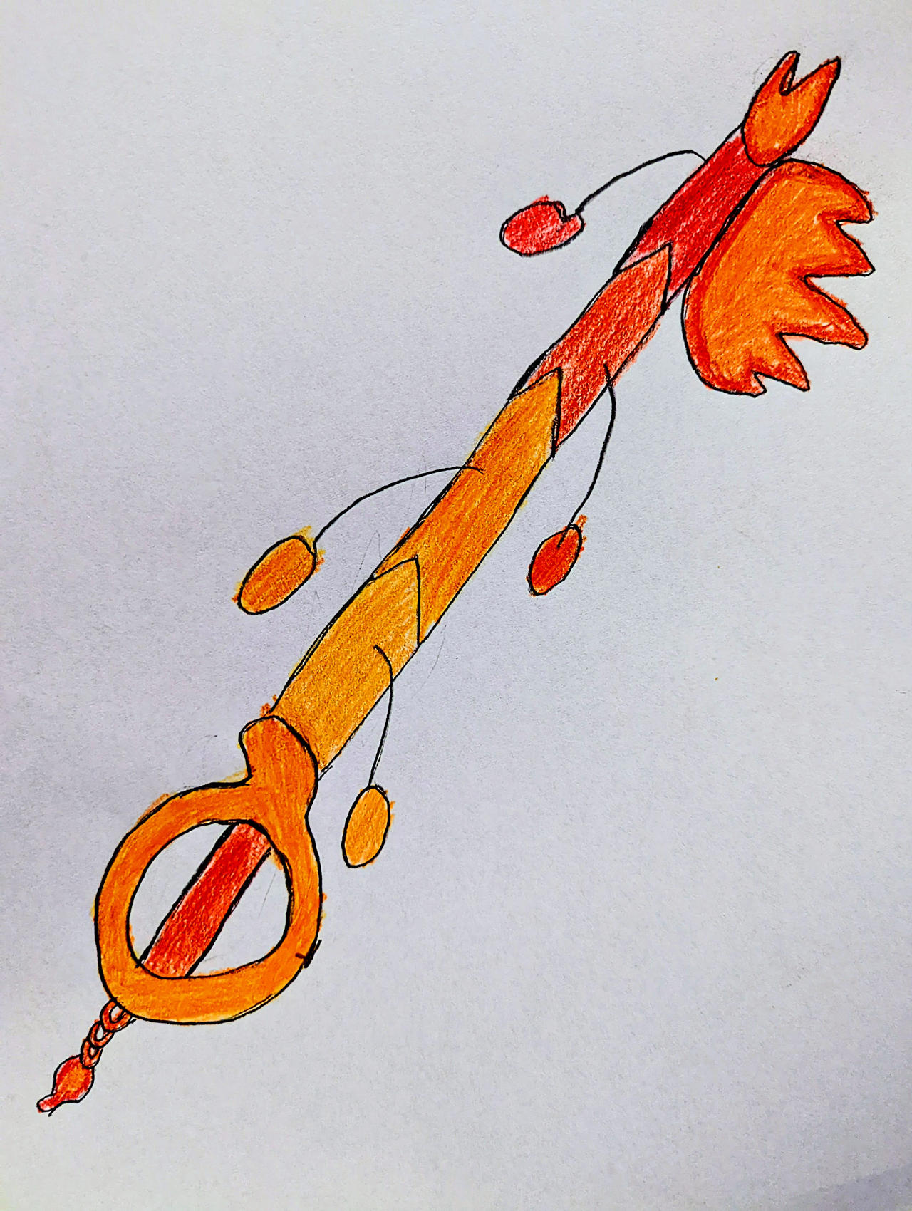 custom keyblade: feathered Flames by Hyperfairy77 on DeviantArt