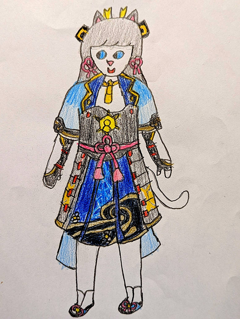 art gift: Vri dressed up as Kamisato Ayaka by Hyperfairy77 on DeviantArt