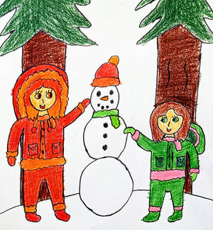 Art-vent 5 Flame and Earth snowman