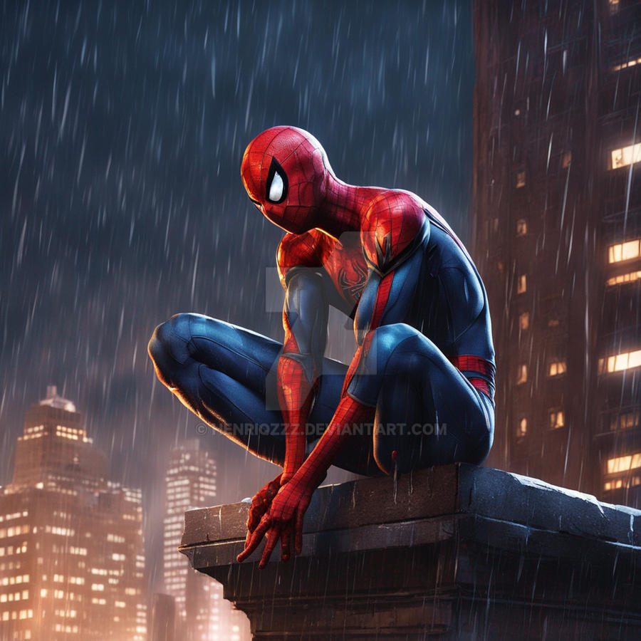 Crying Spooderman Emotional scene of Spider-Man crying with part of by henriqzzz on ...