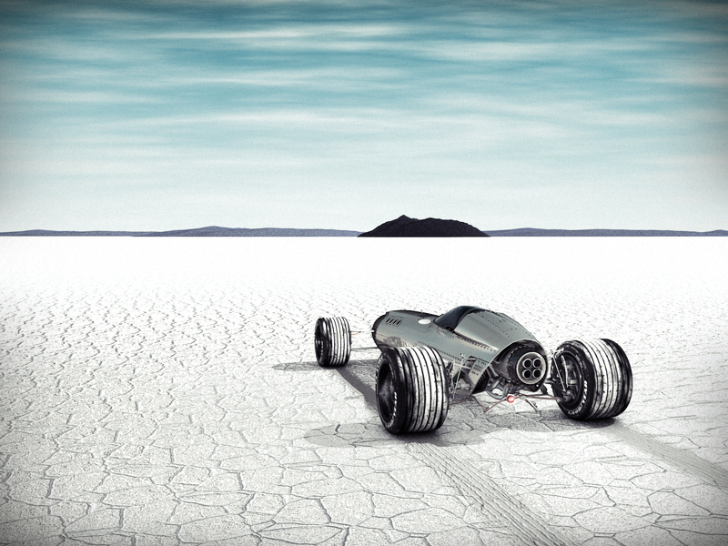 Bonneville salt flats - treads