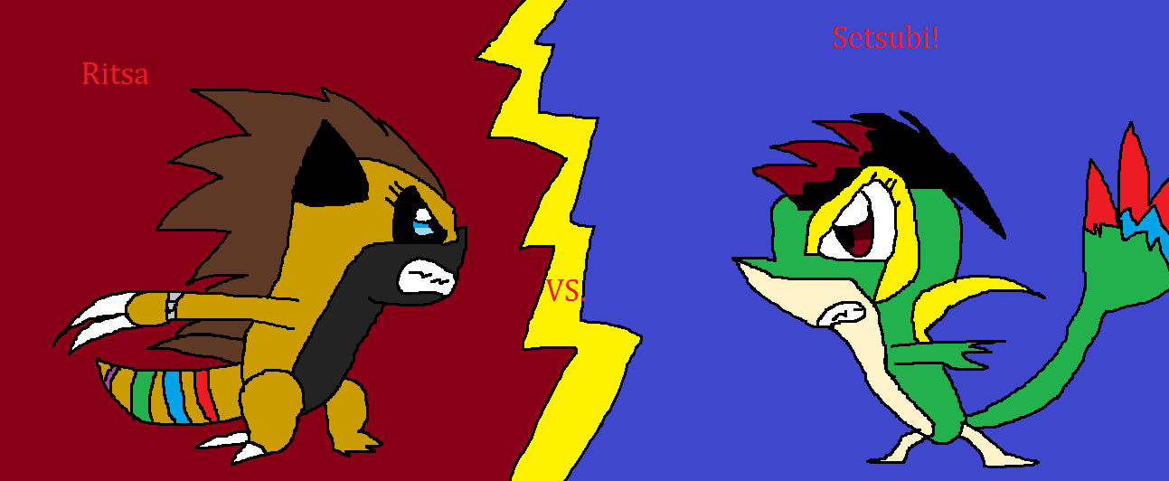 Super Ritsa Ritsa vs Setsubi! :AT: by CharmeleonWarrior on DeviantArt