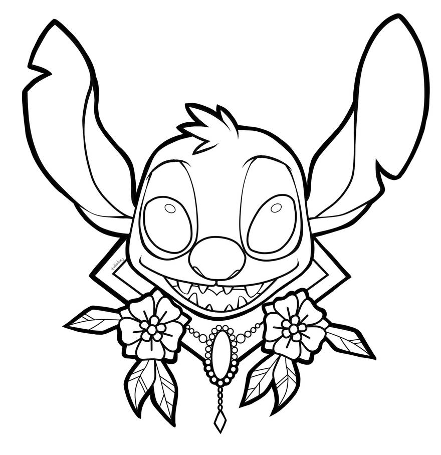 Stitch - Line Art by DaniiDelicious on DeviantArt
