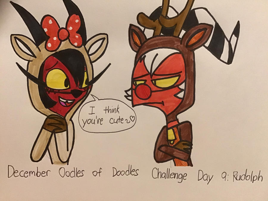 Fallout Deer Nine Rudolph December Oodles of Doodles Day 9: Rudolph by TigeressBird324 on DeviantArt