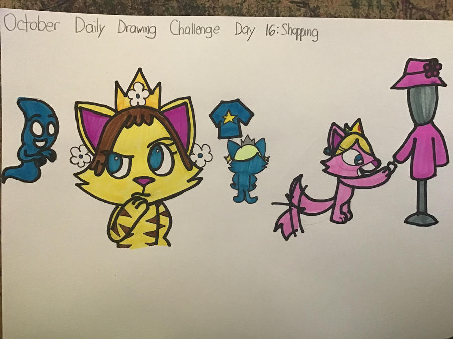 October Daily Drawing Challenge Day 16: Shopping by TigeressBird324 on ...