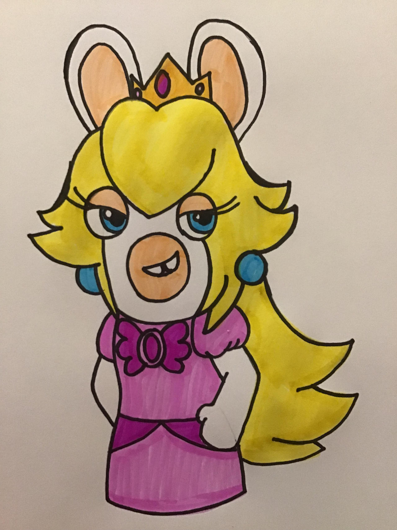 AIML: Pink Candy Kingdom Rabbid Peach by TigeressBird324 on DeviantArt
