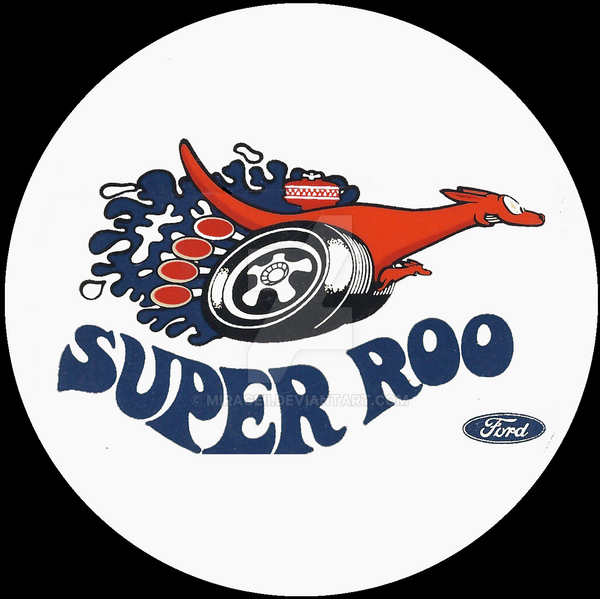 Ford Super Roo Logo FORD SUPER ROO STICKERS TWIN PACK 157mm X 100mm