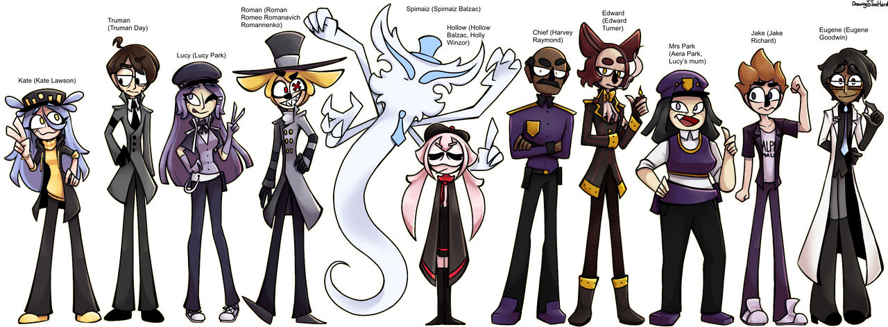 Character Line Up Types New main characters line up by DrawingIsTooHard on DeviantArt