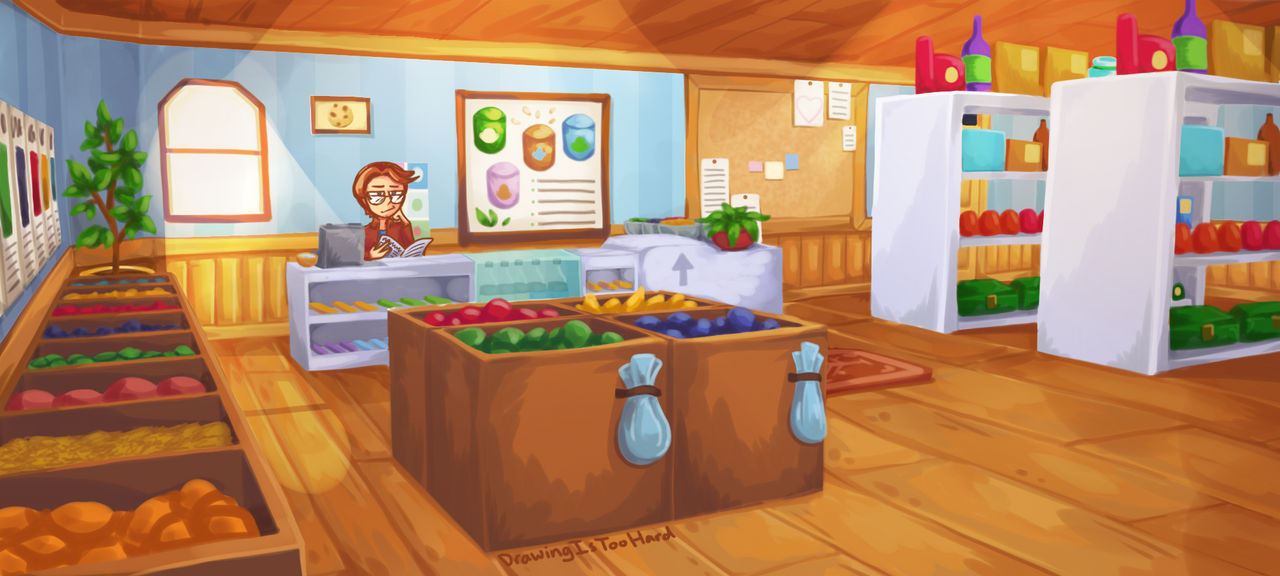 Stardew Valley Pierres general store fan art by DrawingIsTooHard on ...