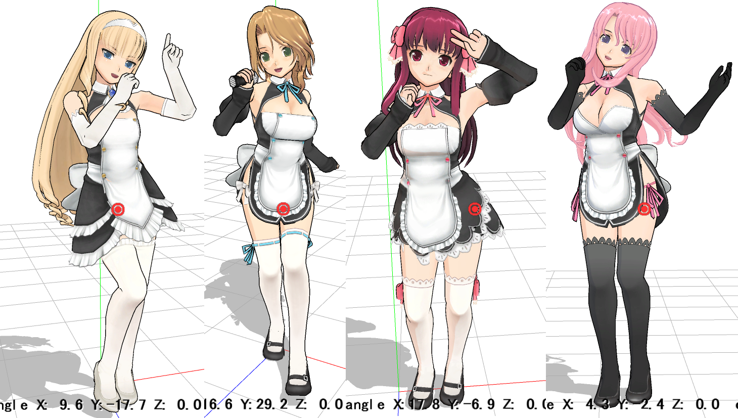 Rigged MMD dream C club girls