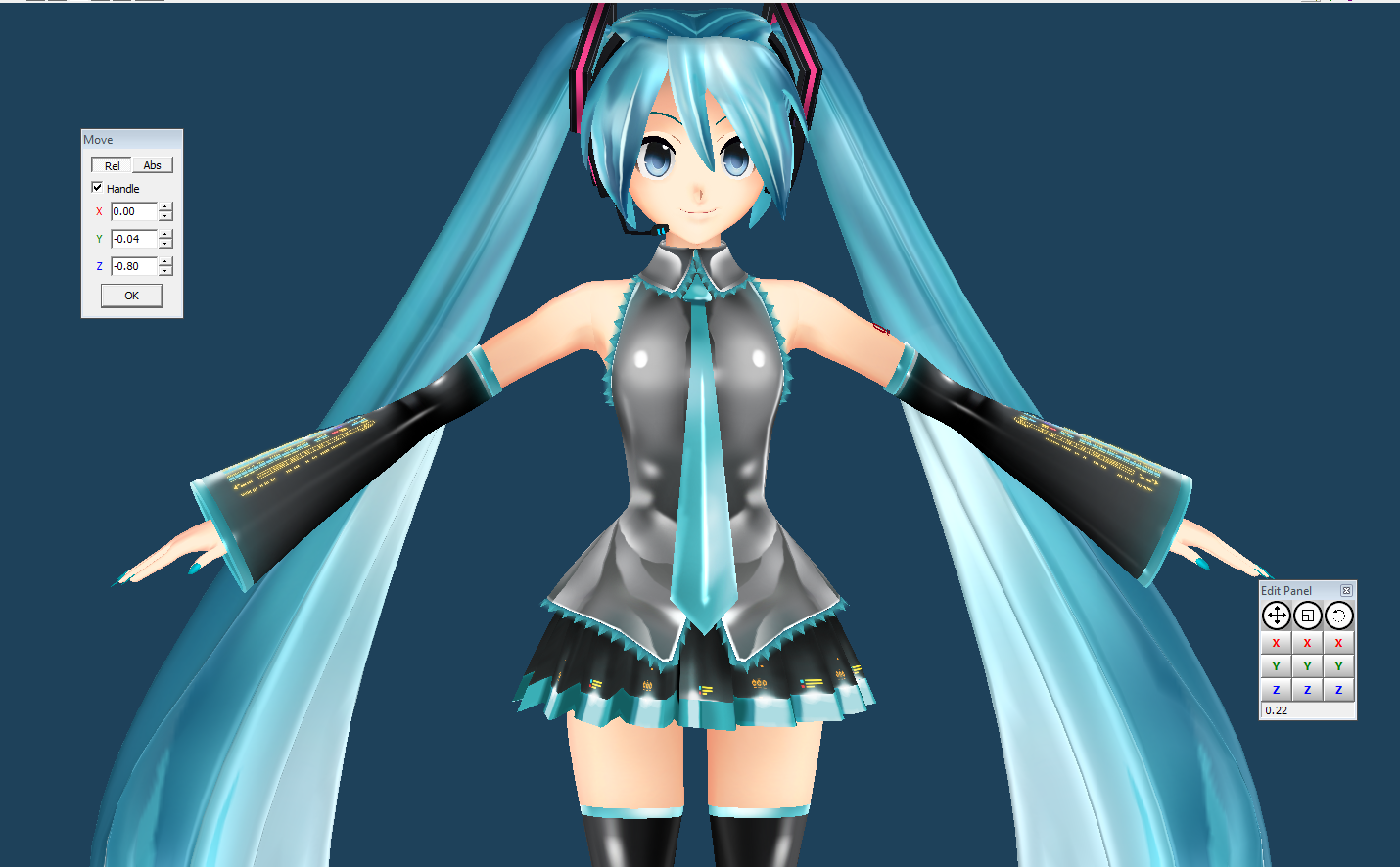 Project diva Kei Style miku Commission WIP2