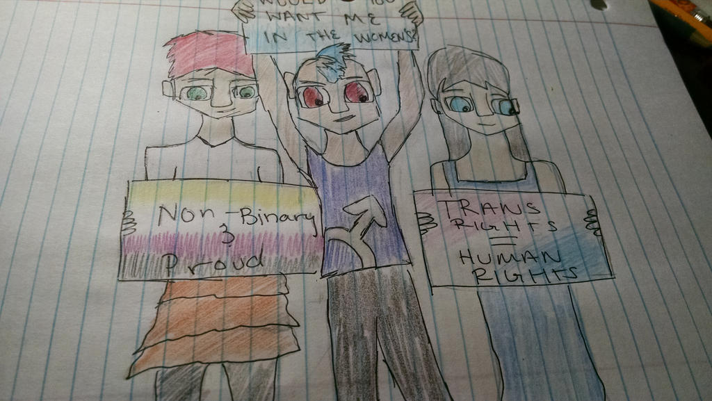 Trans Rights Clippy Trans Rights (Colored) by hiddenstories on DeviantArt