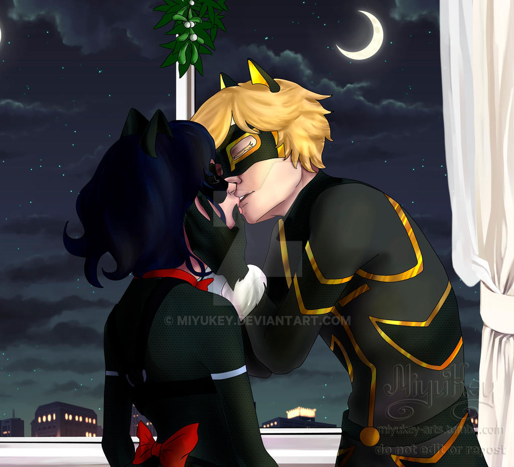 Mistletoe kiss: Kitty Noir x Lupus by MiyuKey on DeviantArt Mistletoe kiss: Kitty Noir x Lupus by MiyuKey on DeviantArt