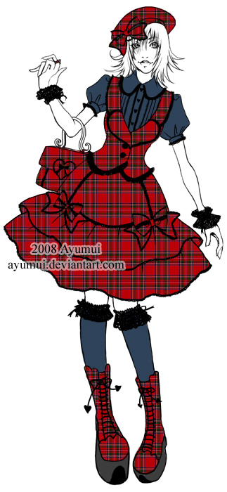 Tartan lolita with beret