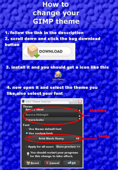 change your theme in GIMP