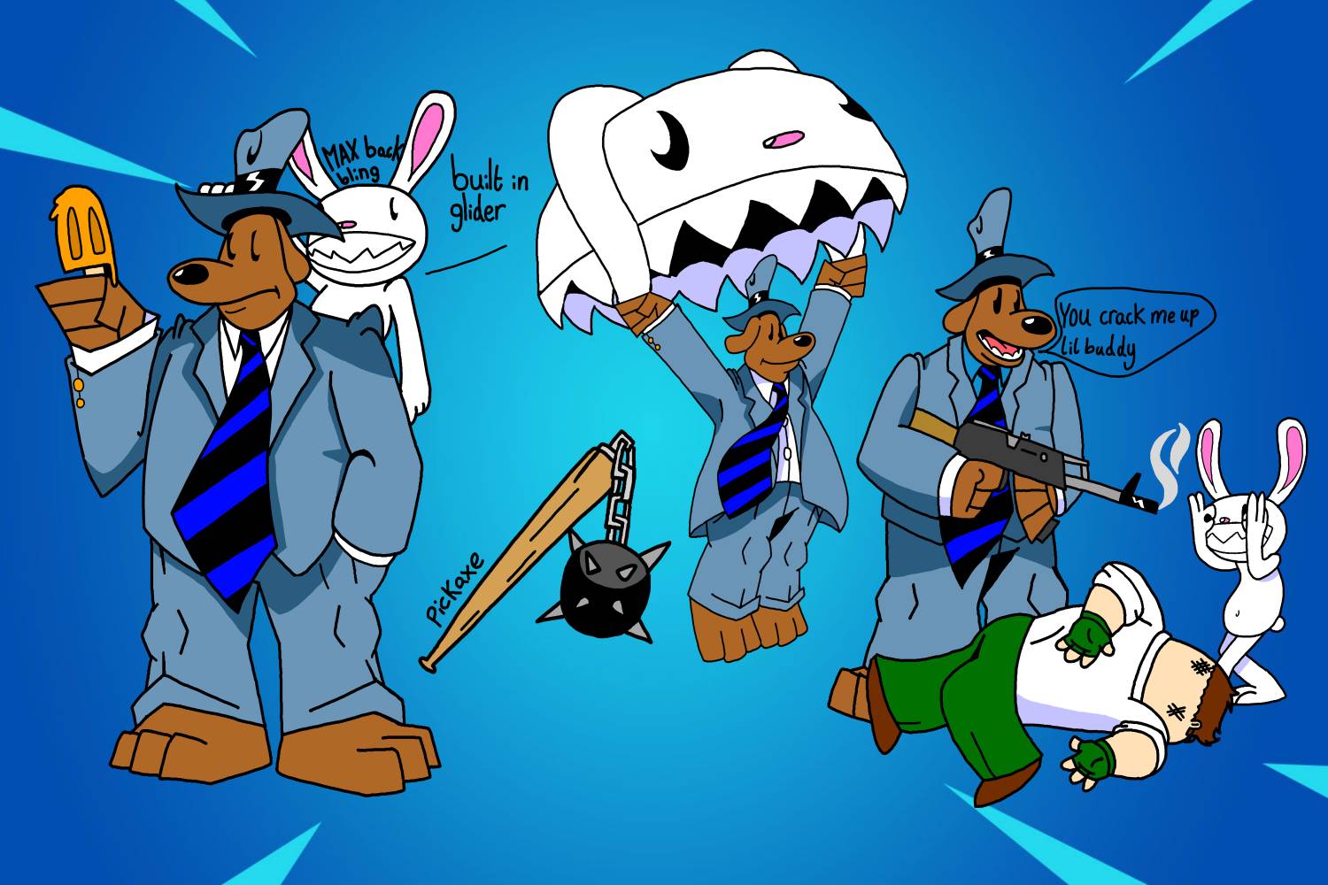 Sam and max fortnite by Custerdcream83 on DeviantArt
