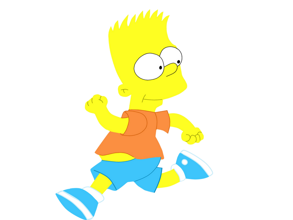 Bart runs by HeinousFlame on DeviantArt.