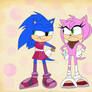 Sonic and Amy exchanged clothes