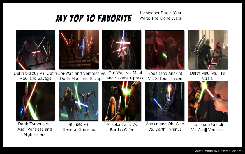 My Top 10 Lightsaber Duels (TCW)