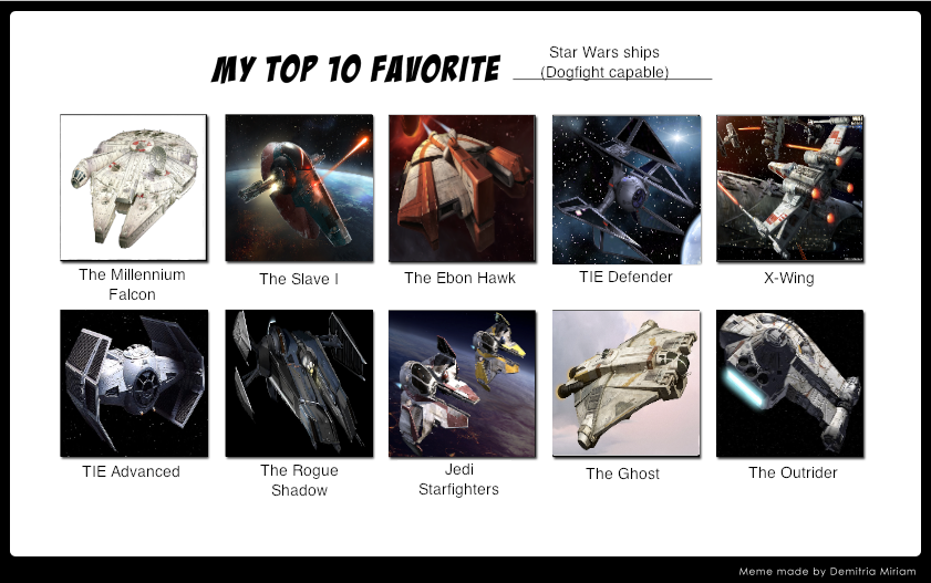 My Top 10 Star Wars Ships (Dog-Fight Capable) by Spider-Bat700 on DeviantArt