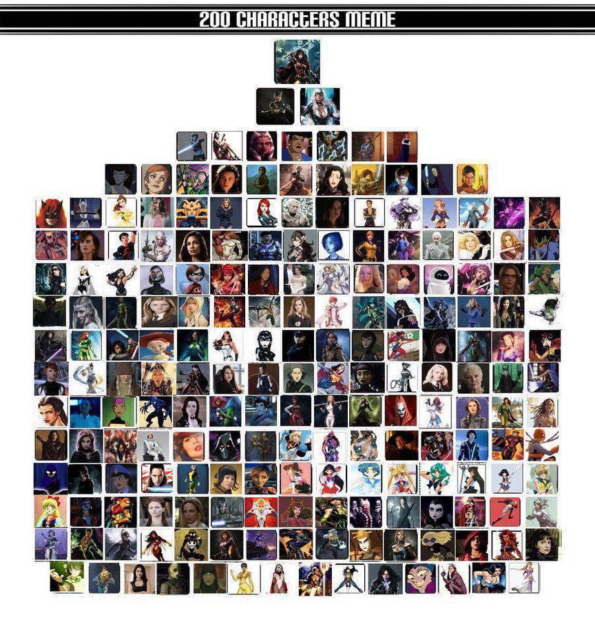 My Top 200 Favorite Female Characters by Spider-Bat700 on DeviantArt