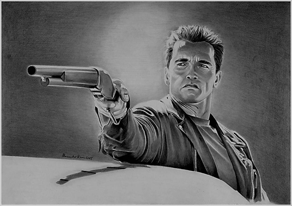 Terminator 2 Arnold Schwarzenegger By Atlas76 by Atlas76 on DeviantArt