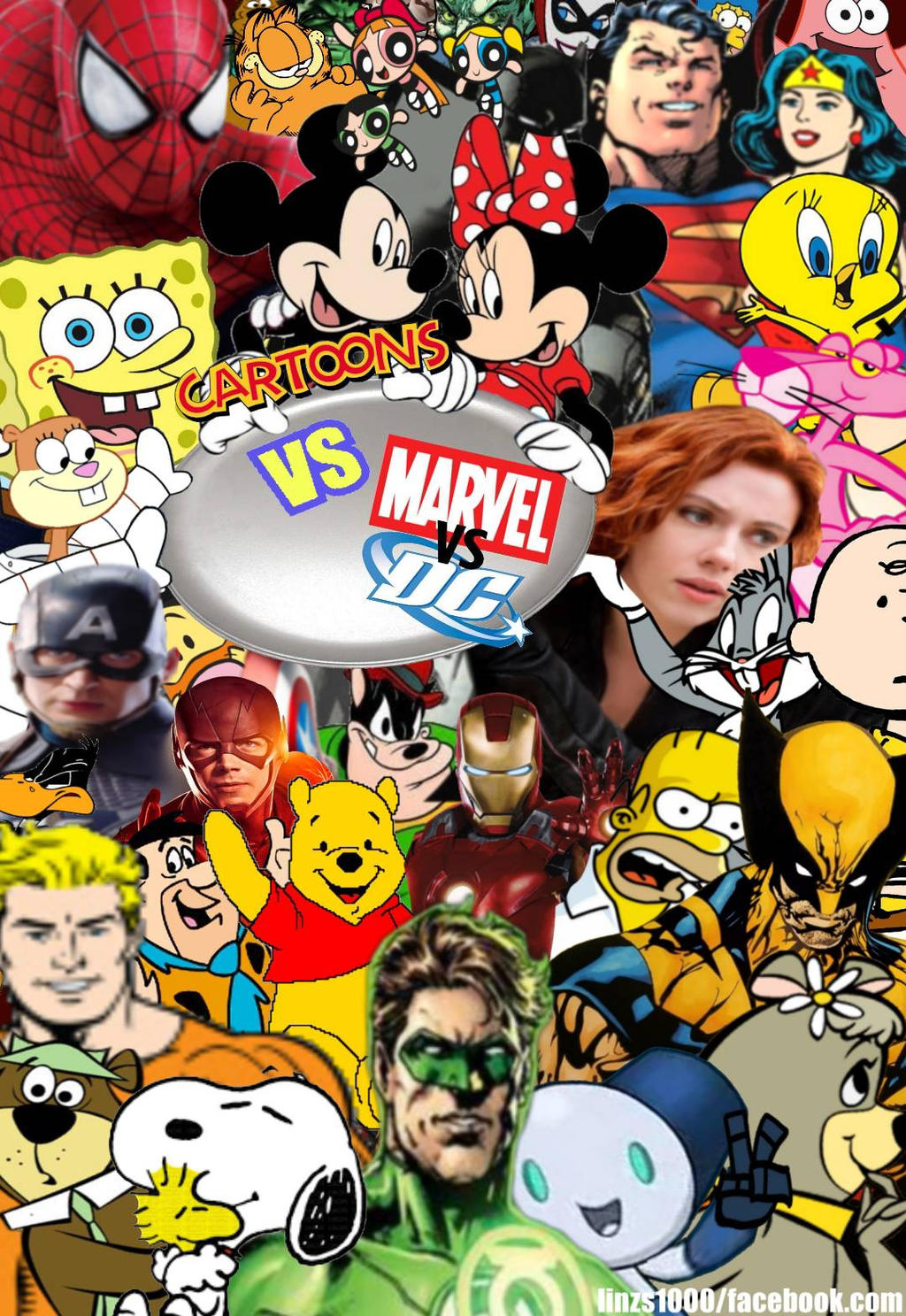 Cartoon Vs Simble Cartoons vs Marvel Vs. DC by adrianmontrob on DeviantArt