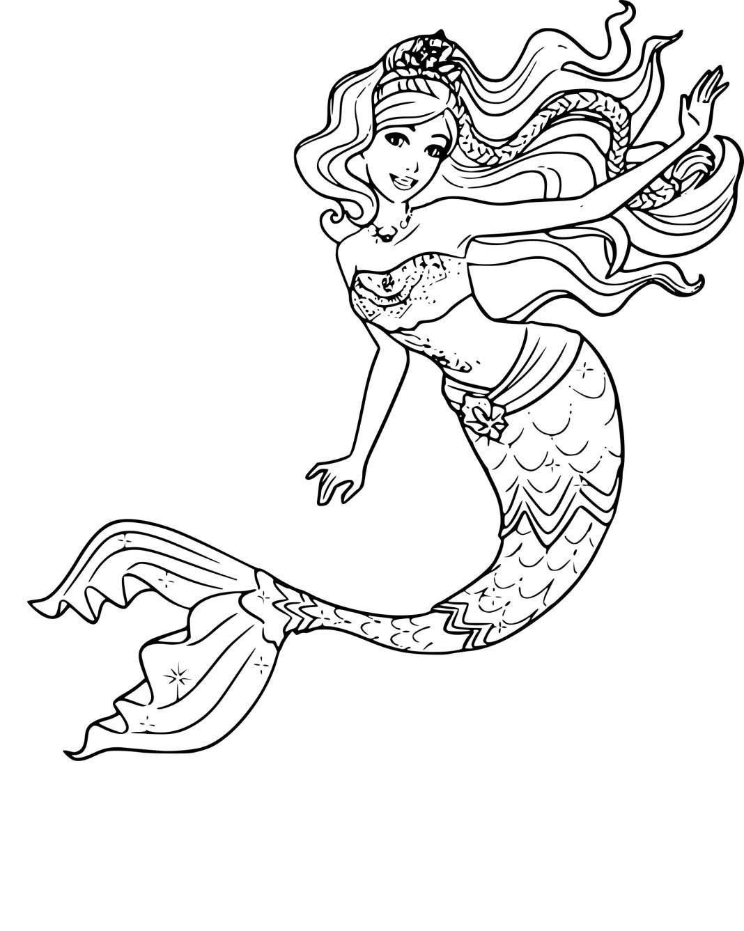 Barbie-Sereia-Desenho-pra-pintar-colorir-e-imprimi by schoolmaster30 on  DeviantArt