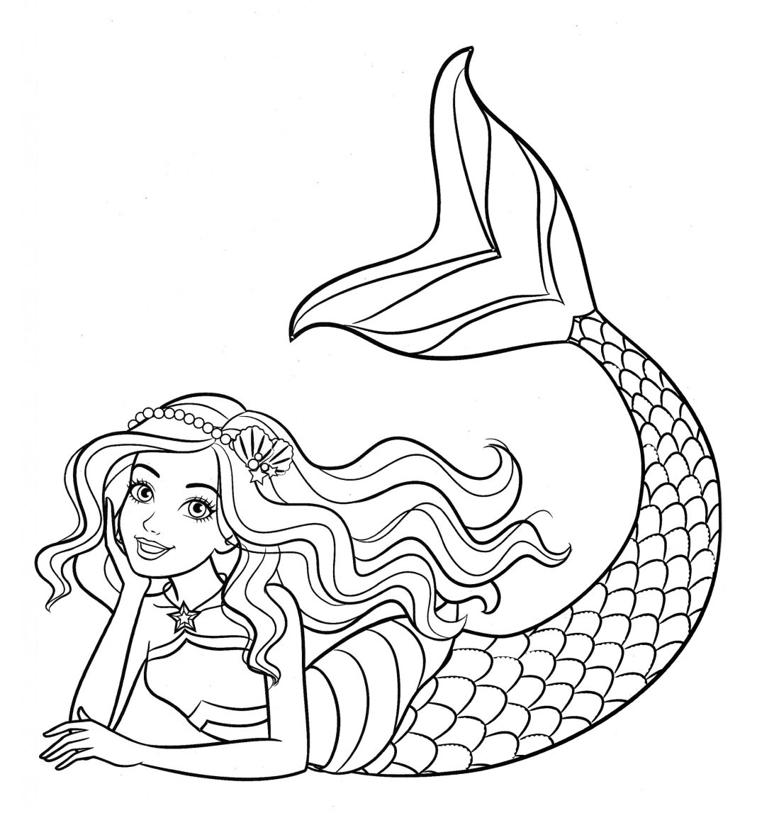 Barbie-Sereia-Desenho-pra-pintar-colorir-e-imprimir-Mermaid-13-Capa - Arte