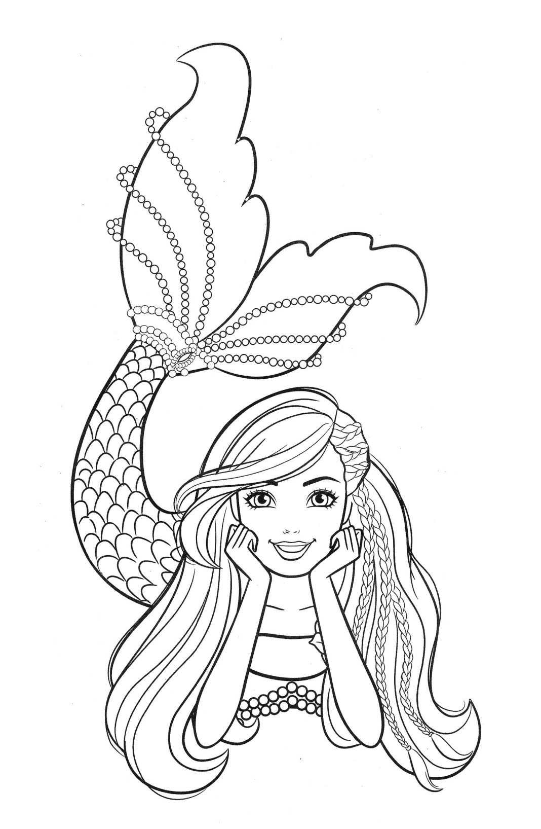 Barbie-Sereia-Desenho-pra-pintar-colorir-e-imprimi by