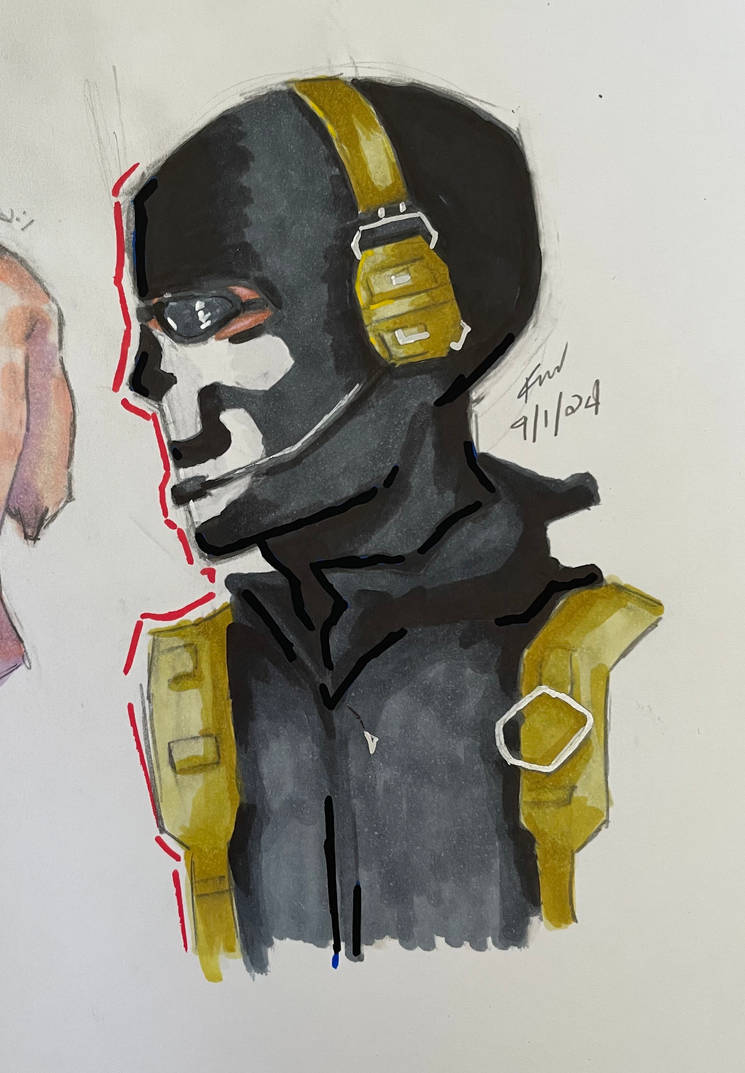 Ghost Simon Riley Sketch by Smlls414 on DeviantArt