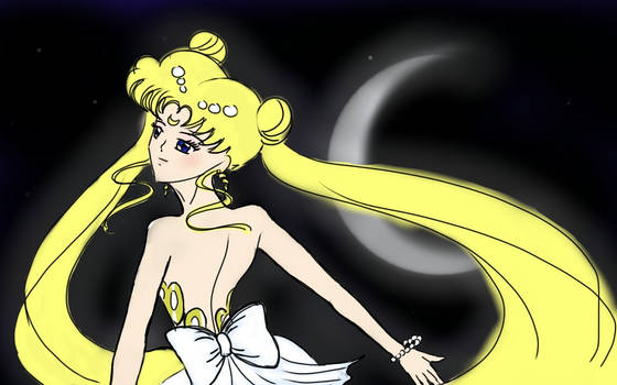 Princess Serenity and the night sky