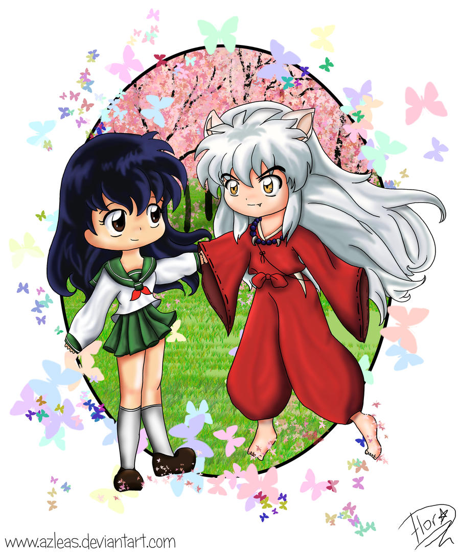 Inuyasha and Kagome chibi