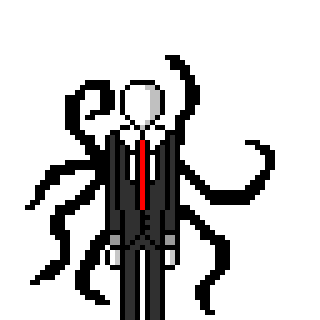 Slender-man Pixel Art : r/PixelArt