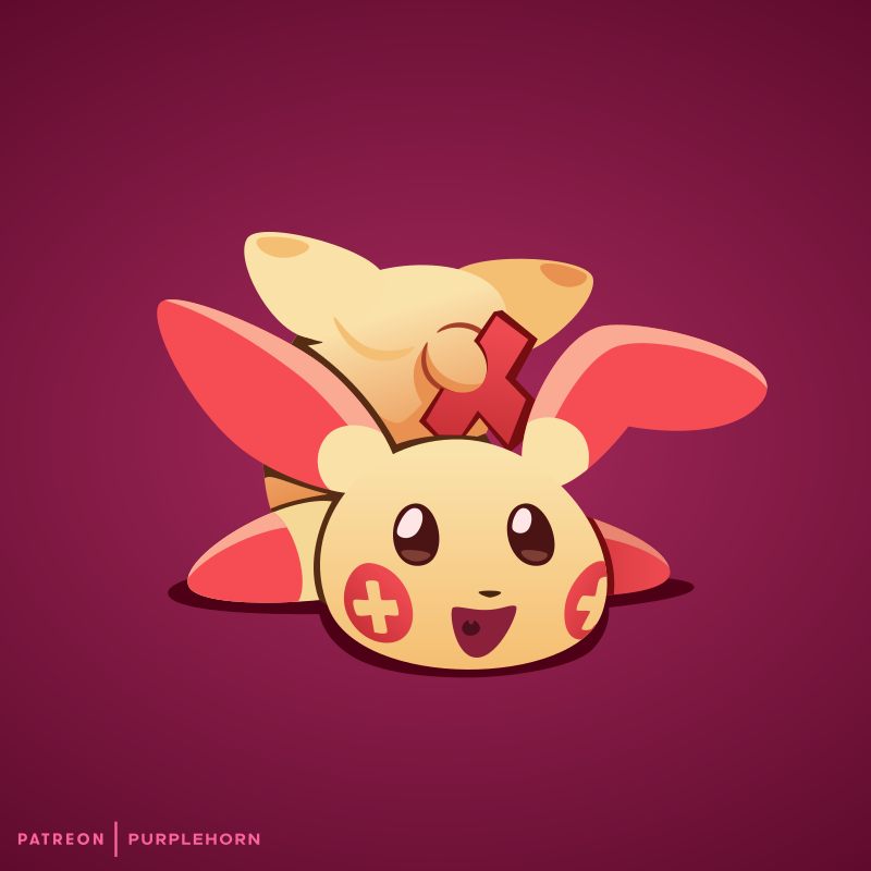 Plussel Plusle Fanart by PurpleHorn on DeviantArt