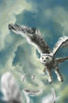 DH: Flight of Hedwig by clouded-ambition