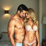 Sexy Shirtless Husband And His Amazing Blonde Wife