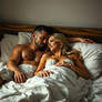 Sexy Husband And Blonde Wife In Bed