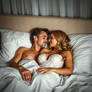 Sexy Husband And His Blonde Wife In Bed Together O
