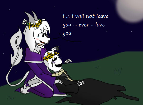 (Gastoriel)Gaster and Toriel sad(Theflauwy-Flower)