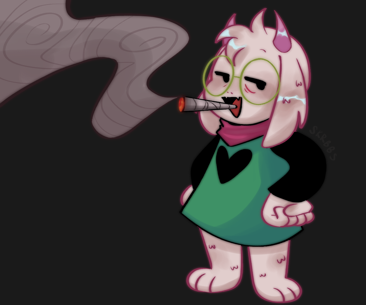 Fst Rslsei Ralsei Smoking a Fat One by skrbbss on DeviantArt