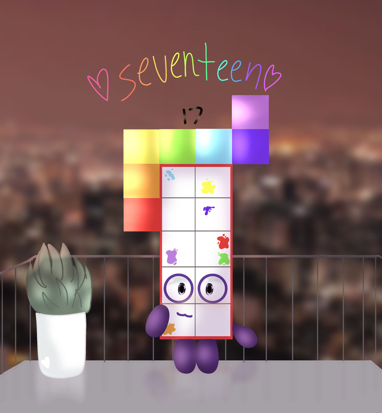numberblock 17 by adorbsxgabby on DeviantArt